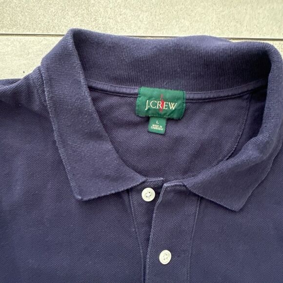 Men J.Crew large navy polo pique - Picture 3 of 4